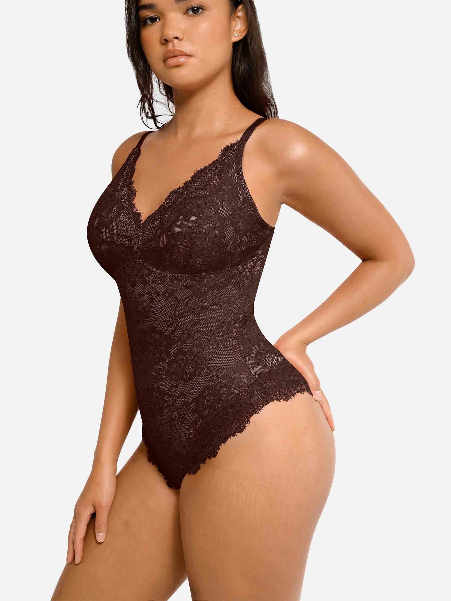š„Summer Promotion 49% OFF - V Neck Lace Shapewear Bodysuitš©±
