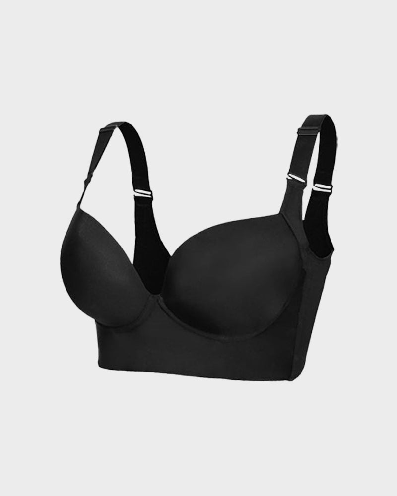 Push-Up Back Smoothing Bra - Black+Beige (2 PACK)