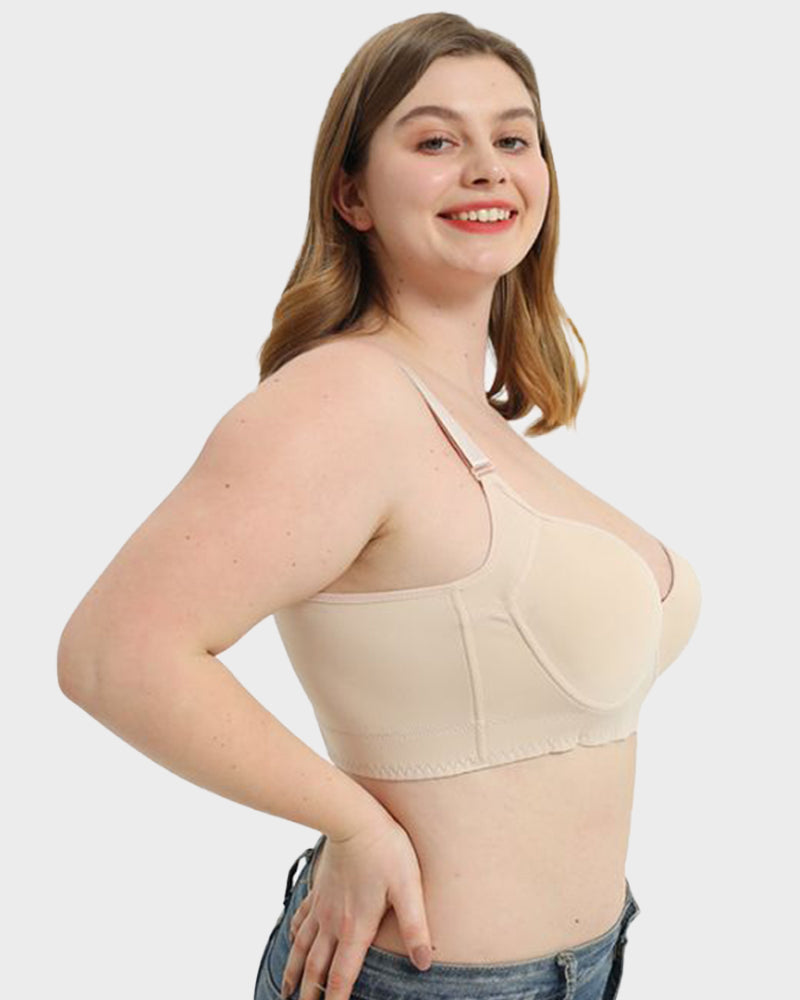 Push-Up Back Smoothing Bra - Black+Beige (2 PACK)
