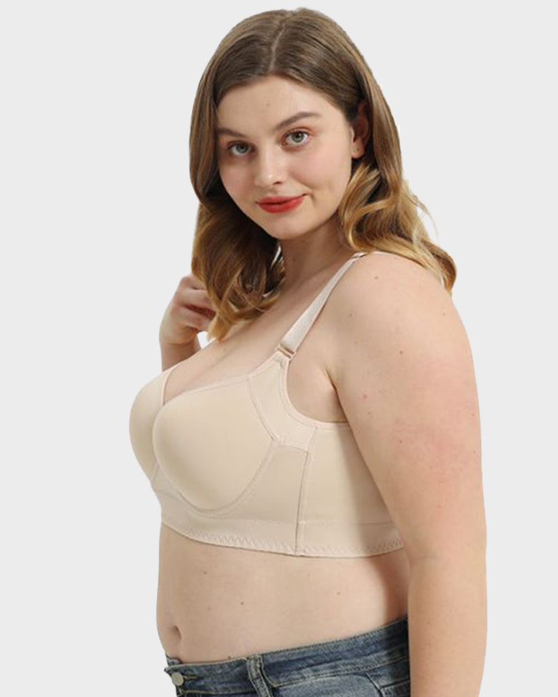 Push-Up Back Smoothing Bra - Black+Beige (2 PACK)