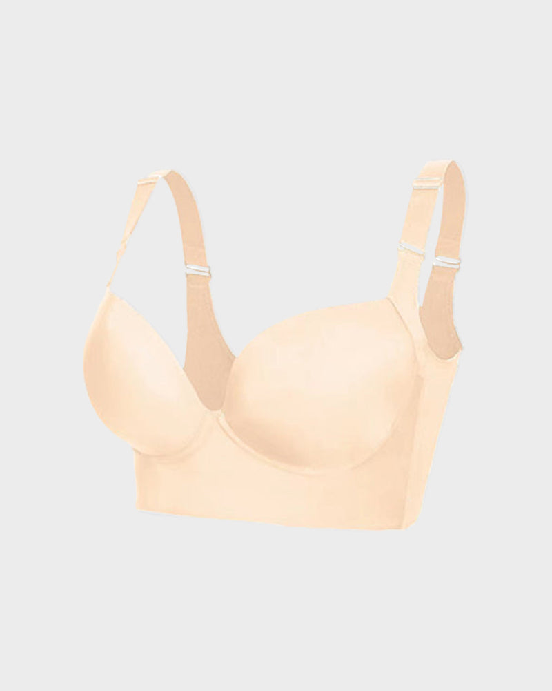 Push-Up Back Smoothing Bra - Black+Beige (2 PACK)