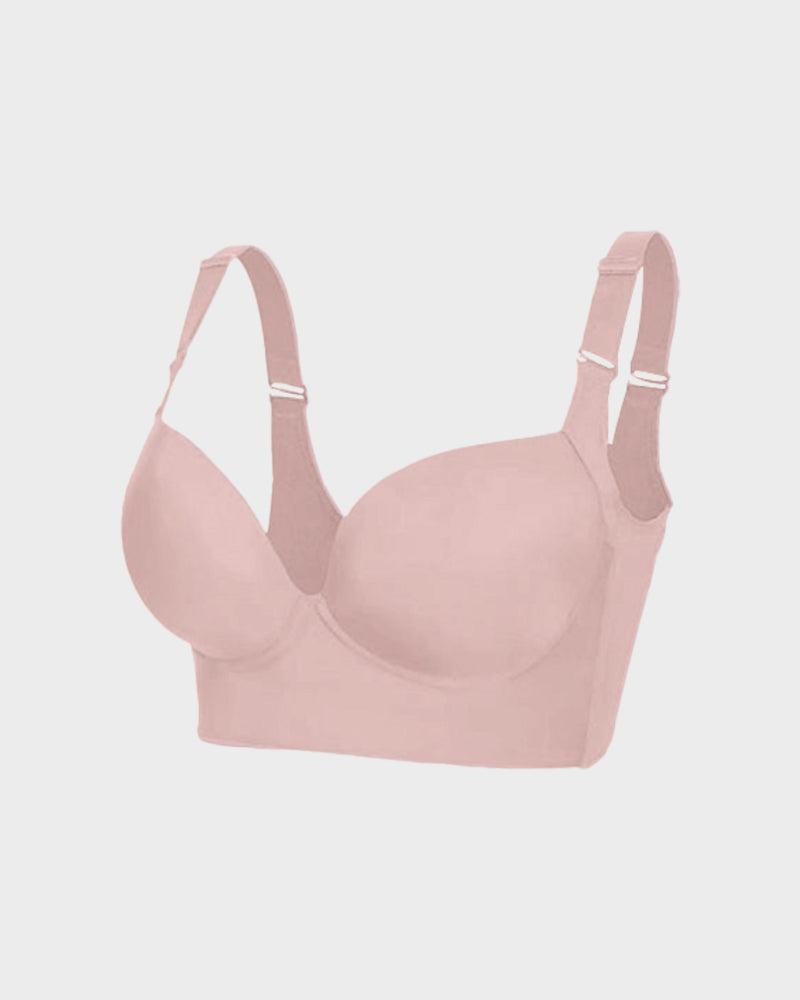Push-Up Back Smoothing Bra - Black+Beige (2 PACK)