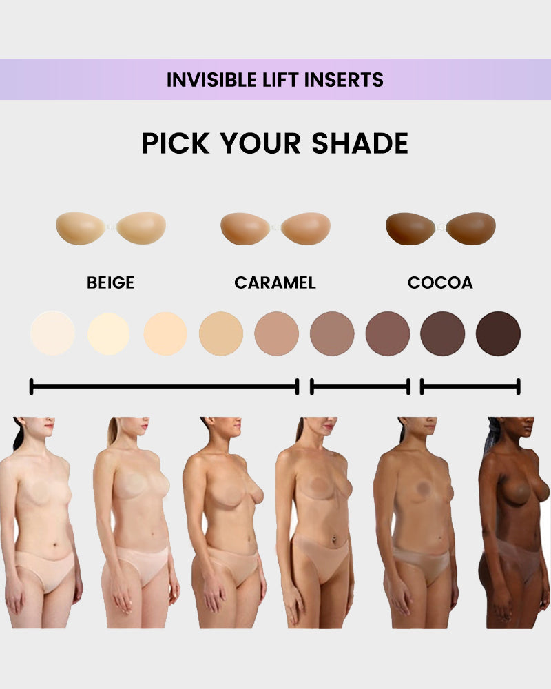 Front Closure Silicone Self-Adhesive Invisible Bra (2 pairs)