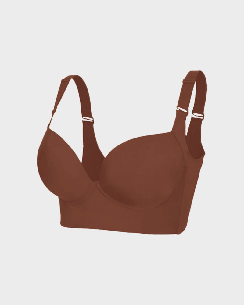 Push-Up Back Smoothing Bra - Black+Beige (2 PACK)