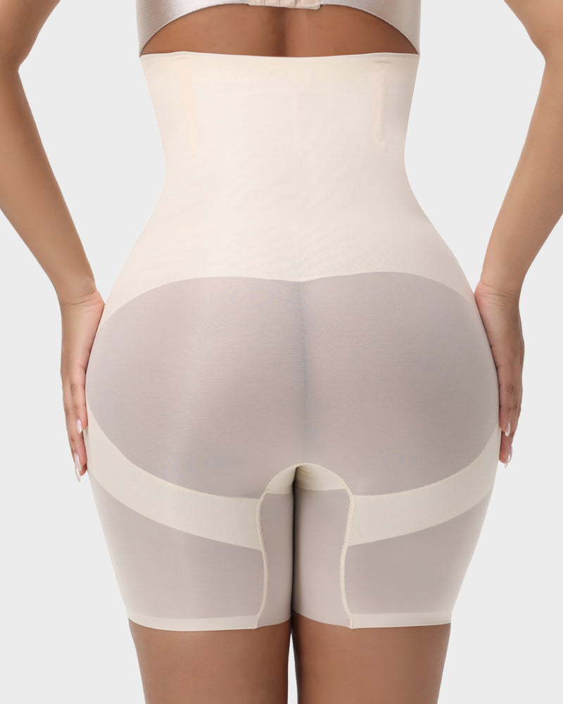 High-Waist Cross Compression Shaping Shorts