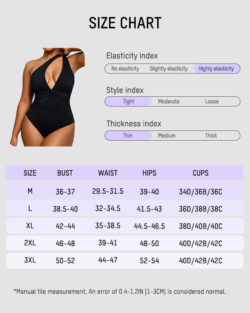 Plunge Ruched Twist-Front Shaping Swimsuit