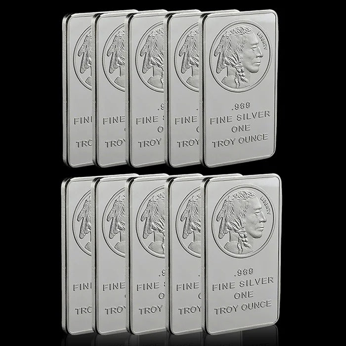 10 0z Silvertowne MintBuffalo Silver Bar