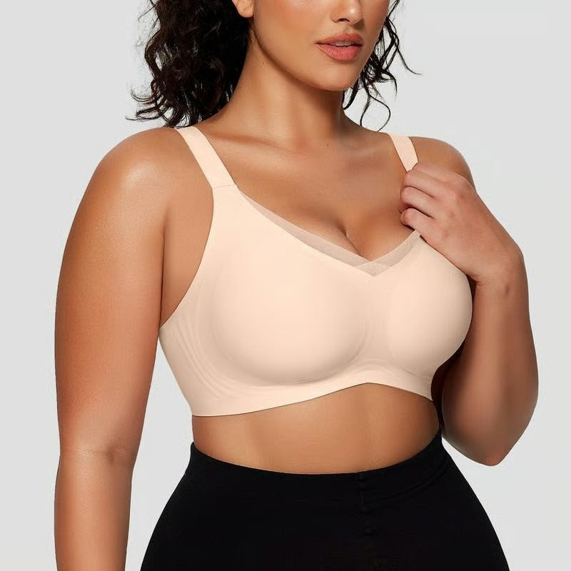 🎁Last Day Promotion 49% OFF✨Women's Wireless V-Neck Crossover Mesh Seamless Push-Up Bra⚡Super Fast Delivery⚡
