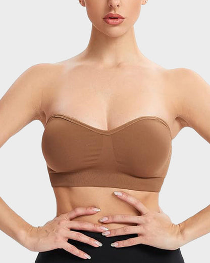 Non-Slip Bandeau Seamless Wireless Strapless Bra