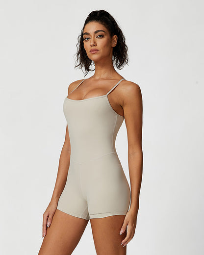 Lightweight Comfort Workout Jumpsuit Shorts