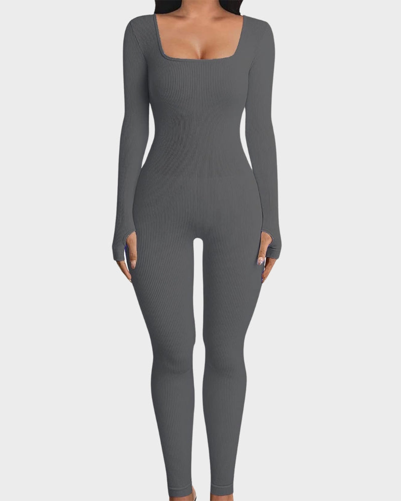 Long Sleeve Full Body Shaper Bodysuit