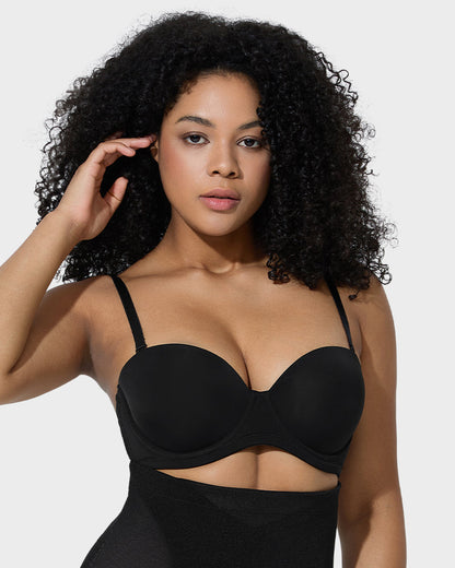Versatile Molded Cup Underwire Bra with Removable Straps