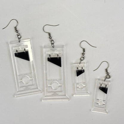 🧙️ Dark Elegance — Guillotine Dangle Earrings ⚰️ | Gothic Statement Jewelry for Rebels & Dreamers ✨