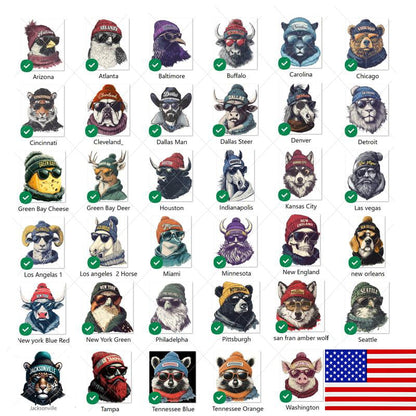 Spirit Animal Football Graphic Sweatshirts - City Animal Sports Pullover