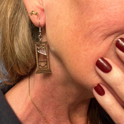 🧙️ Dark Elegance — Guillotine Dangle Earrings ⚰️ | Gothic Statement Jewelry for Rebels & Dreamers ✨