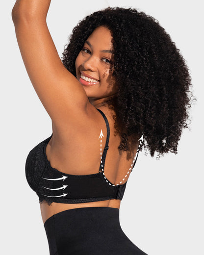 Comfort Unlined Lace Underwire Push Up Bra
