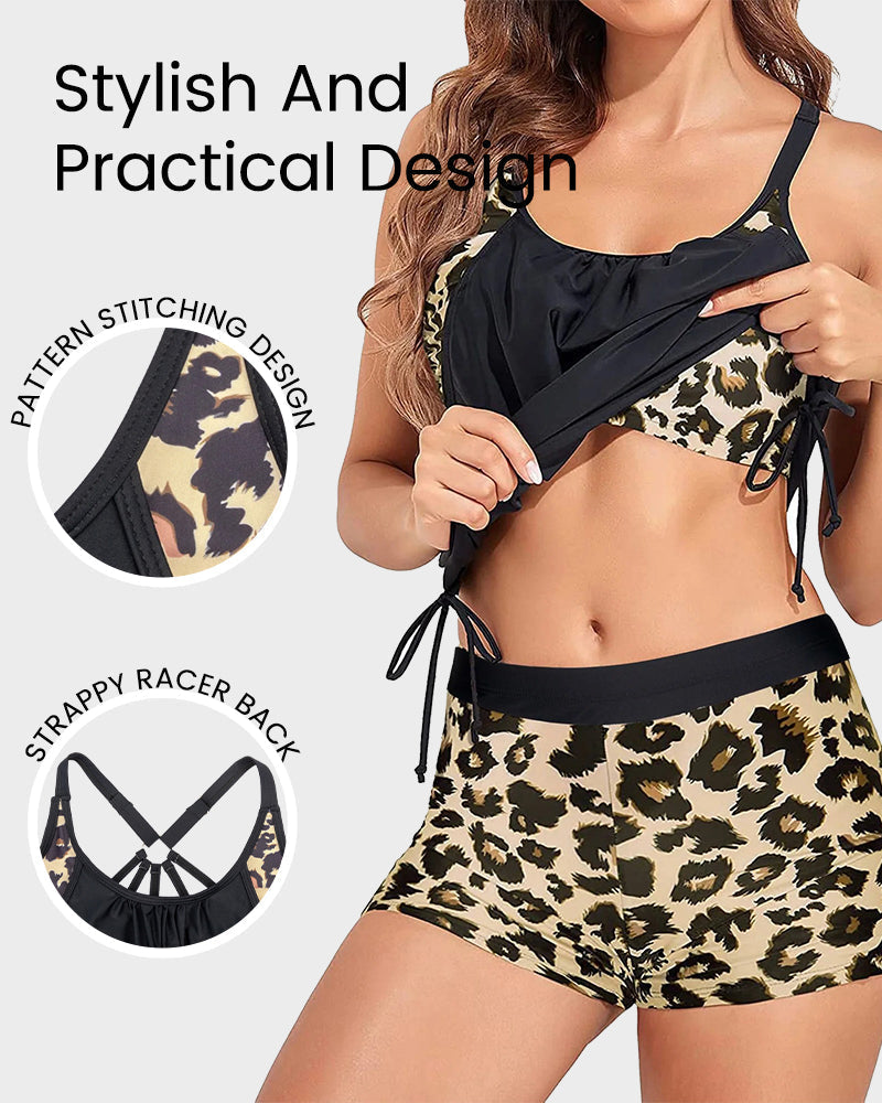 Flattering Two-Piece Tankini Swimsuit