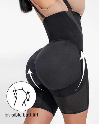 High-Waist Sculpting with Zipper Support
