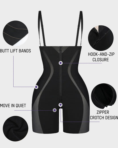 High-Waist Sculpting with Zipper Support