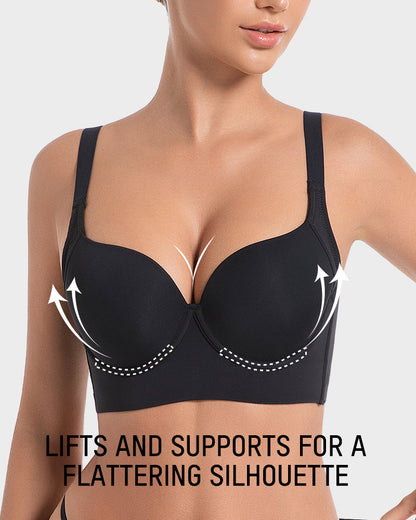 Longline Underwire Smoothing Push Up Bra