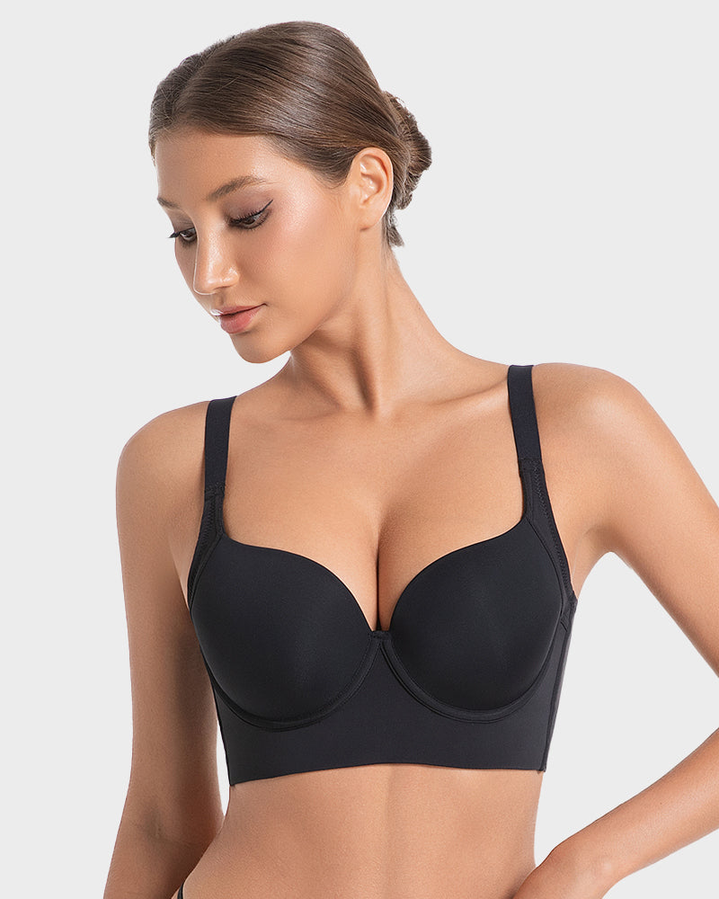Longline Underwire Smoothing Push Up Bra
