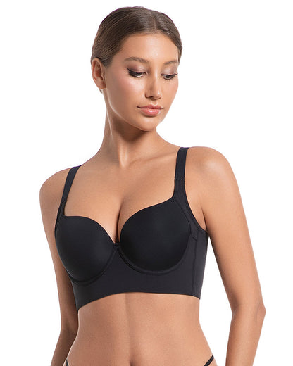 Longline Underwire Smoothing Push Up Bra