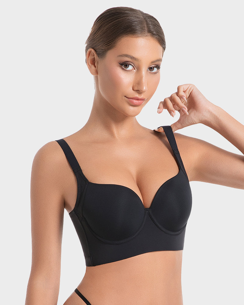 Longline Underwire Smoothing Push Up Bra