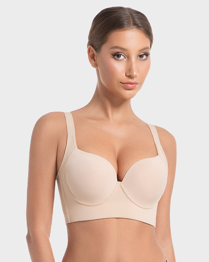 Longline Underwire Smoothing Push Up Bra