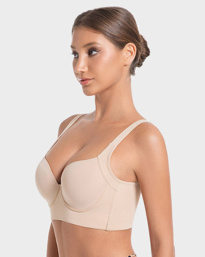 Longline Underwire Smoothing Push Up Bra