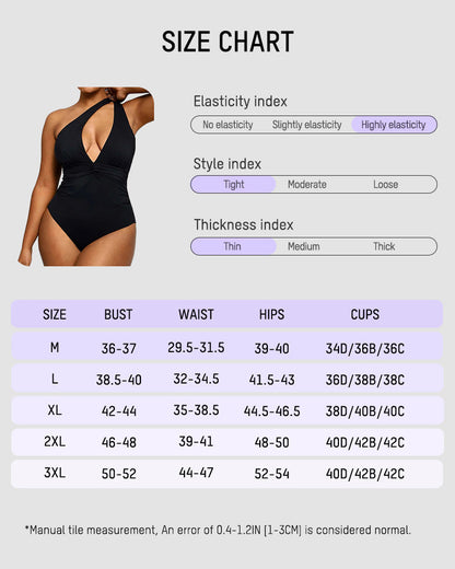 Plunge Ruched Twist-Front Shaping Swimsuit