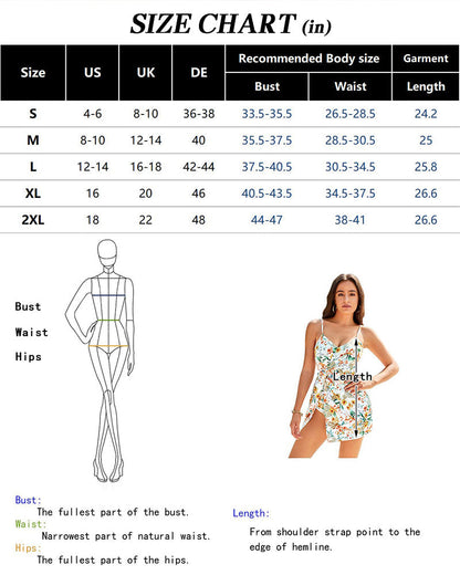 Tummy Control V Neck Twist Knot Tropical Skirted Swimdress