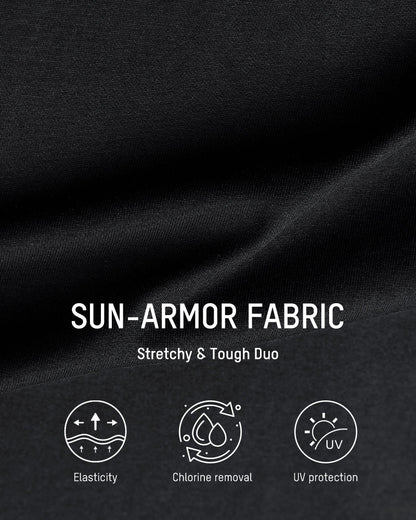 Sporty Color Block Side Slit Skirted Bikini Set