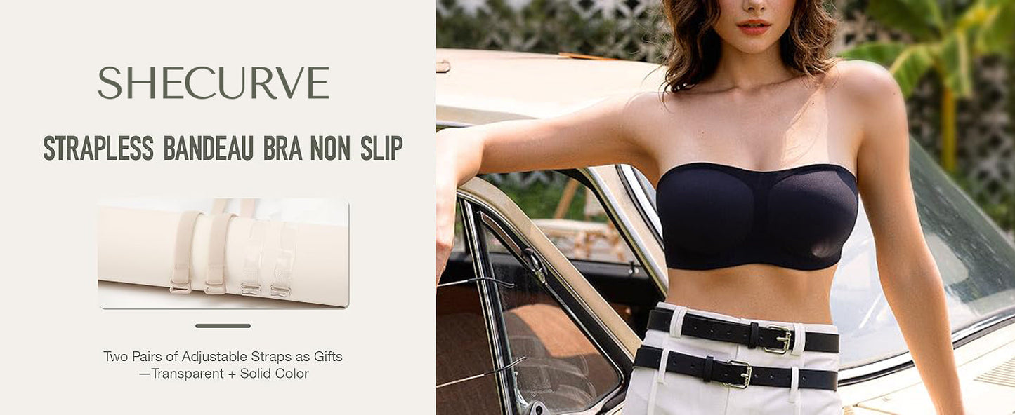 Strapless Wireless Padded Bandeau Bra