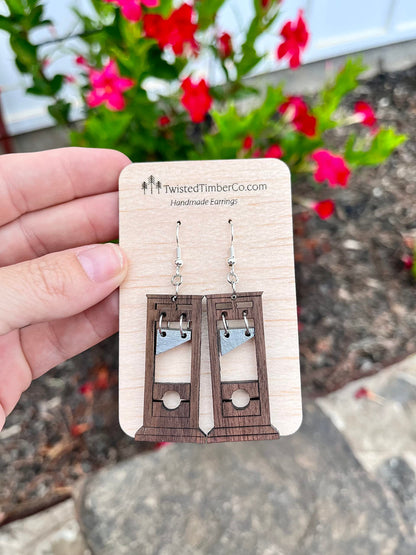 🧙️ Dark Elegance — Guillotine Dangle Earrings ⚰️ | Gothic Statement Jewelry for Rebels & Dreamers ✨