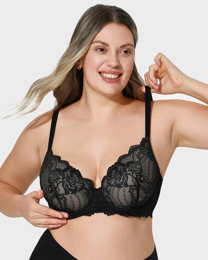 Lace Full Coverage Push Up Bra