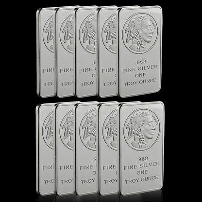 10 0z Silvertowne MintBuffalo Silver Bar