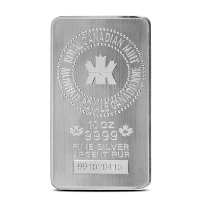 10 oz Royal Canadian Mint Silver Bar